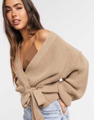 asos tie front cardigan