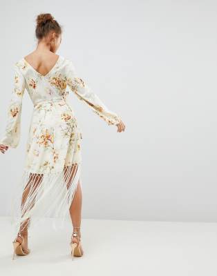 asos floral wrap dress