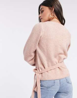 pink wrap jumper