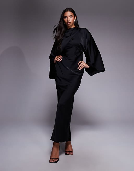 asos black dress Dresses Its plain design allows for versatile styling ASOS Design - Maxi Dress