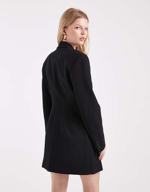 asos black blazer dress Rent ASOS DESIGN Blazer Mini Dress With Cut Out Back Detail In Black