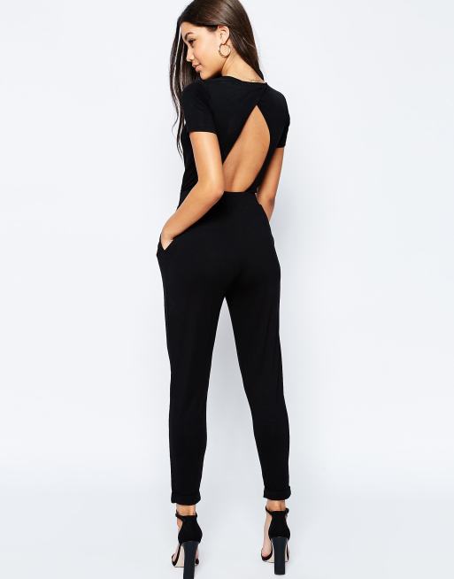 ASOS DESIGN onesie in soft jersey in black