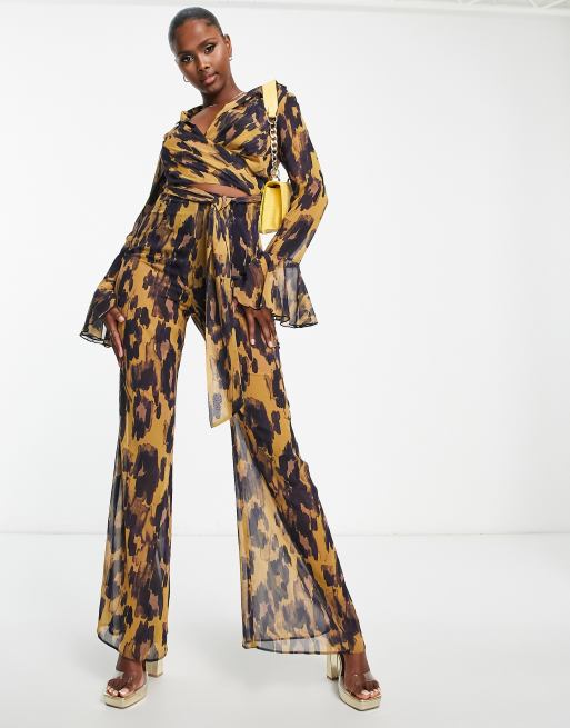 Zara leopard hot sale print jumpsuit