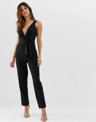 black peg leg jumpsuit