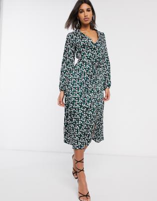 wrap front dress
