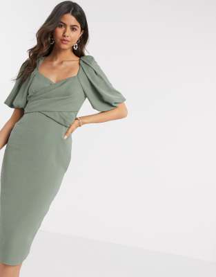 wrap front dress