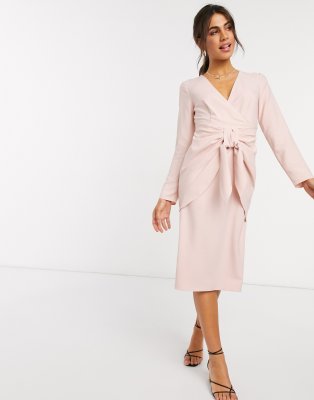 asos dusky pink dress
