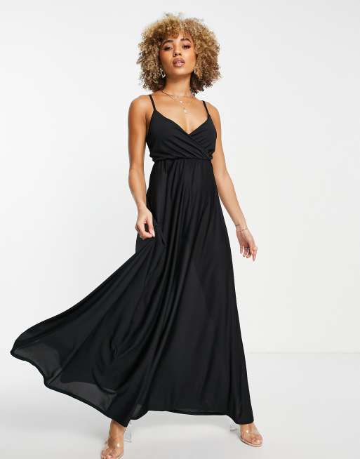 Asos black tie dresses sale