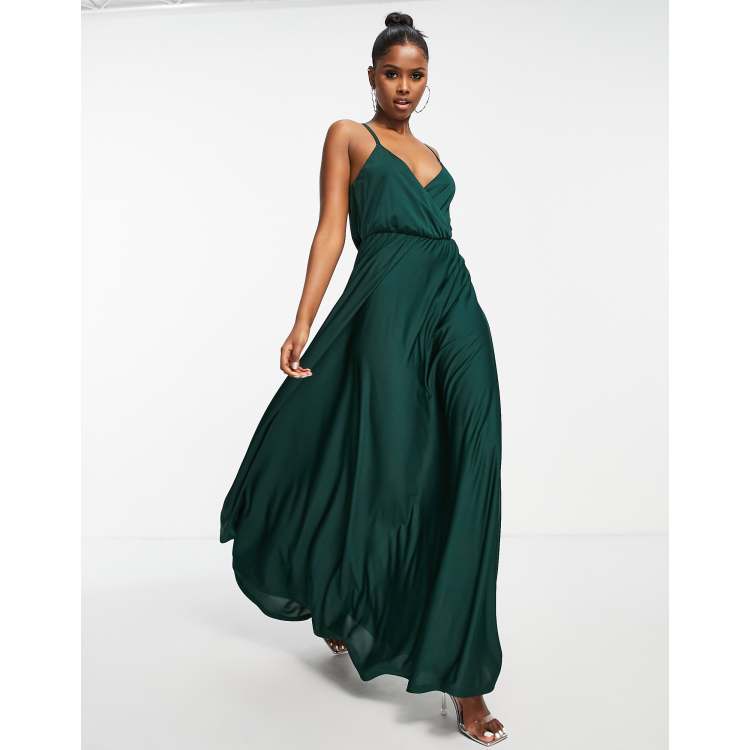 Green flowy clearance dress