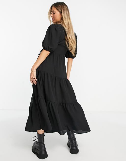 Black smock dress asos sale