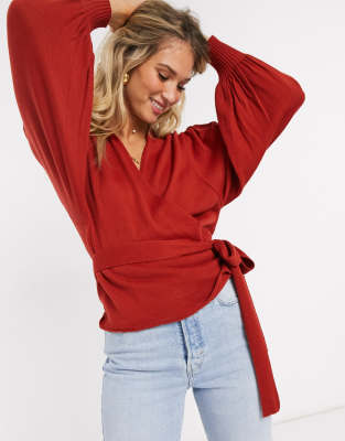 asos wrap jumper