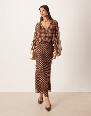 blue long sleeve midi dress Sky Puff cake Size Selection:S A Line Party Dress