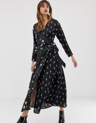 asos star print dress