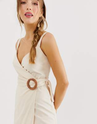 dress with buckle belt