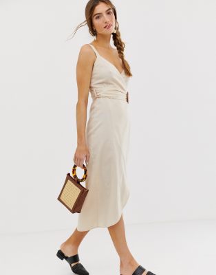 dress with buckle belt