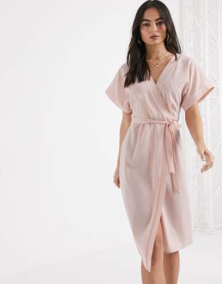 wrap front short sleeve top