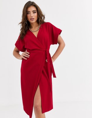 ASOS DESIGN wrap midi dress | ASOS