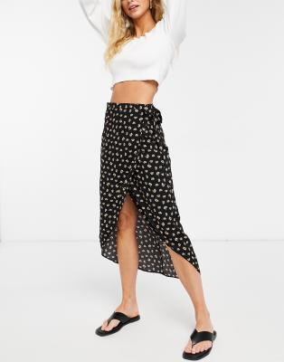 asymmetrical wrap skirt and top