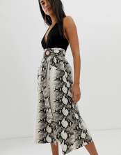 ASOS DESIGN wrap midi skirt