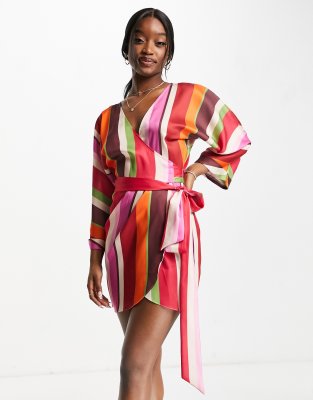 asos wrap mini dress