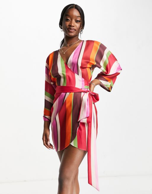 Stripe hotsell print dress