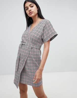 kimono wrap mini dress