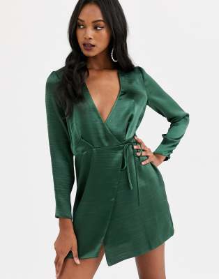 asos green mini dress