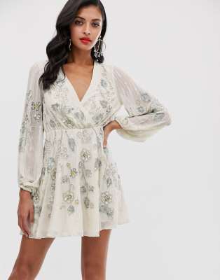 asos design wrap dress