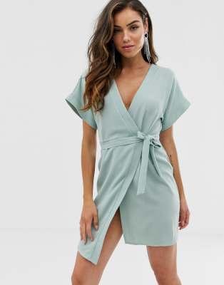 asos green mini dress