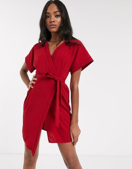ASOS DESIGN wrap mini dress ASOS