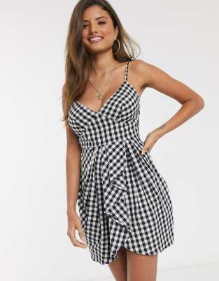 asos design wrap mini dress