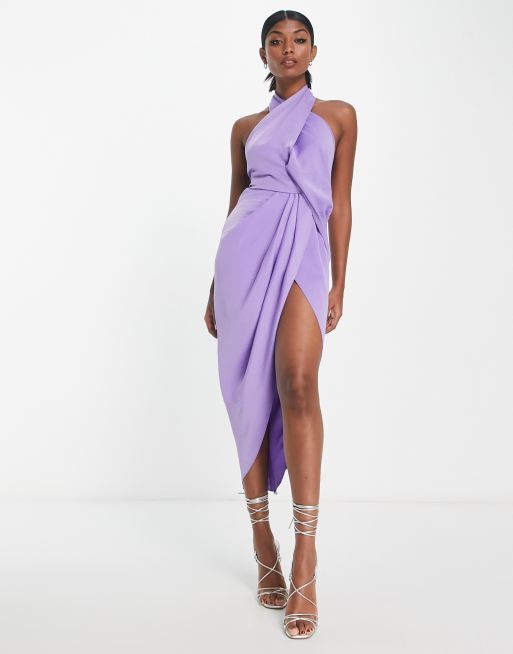 Asos lilac lace outlet dress