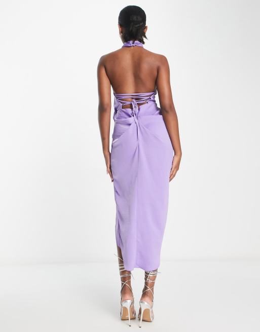 Asos purple lace sales dress