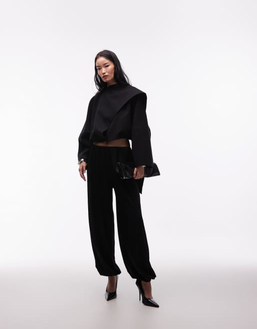 ASOS DESIGN wrap scarf batwing jacket in black