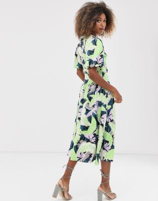 asos palm print dress