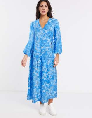 asos blue maxi