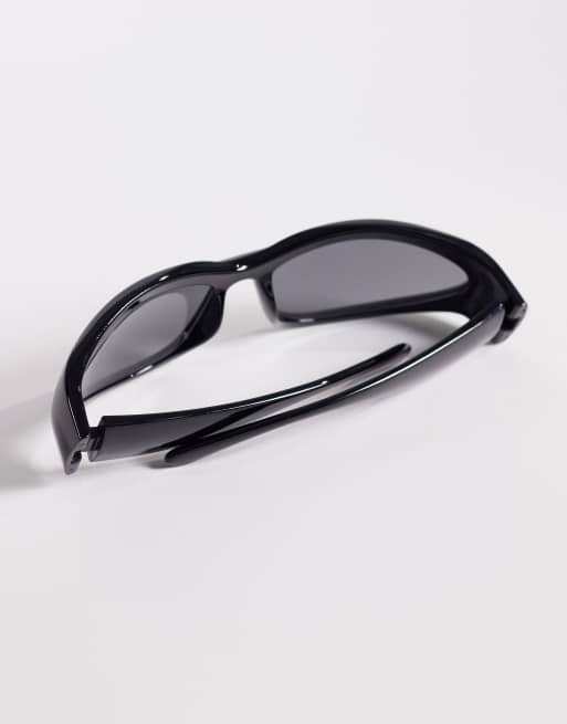 ASOS DESIGN – Wrap-Sonnenbrille in Schwarz mit getönten Gläsern, 3 von 3