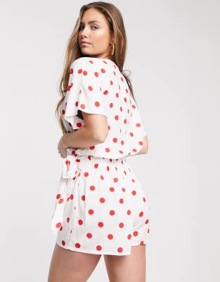 asos red playsuit
