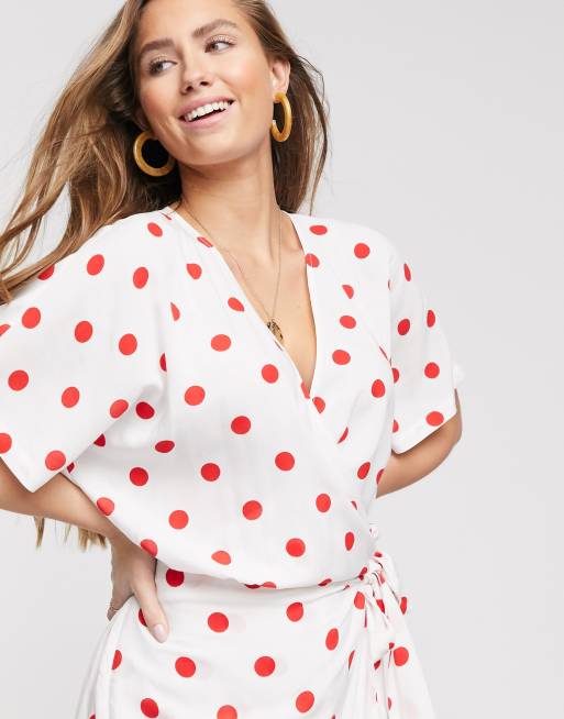 Asos red polka hot sale dot dress