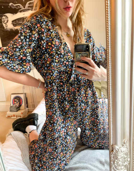 Floral best sale jumpsuit asos