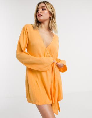 pastel orange dress