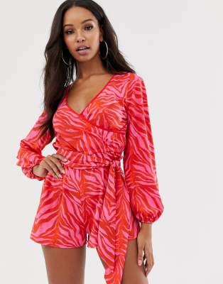 long sleeve playsuit asos