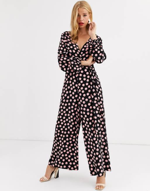 green polka dot jumpsuit