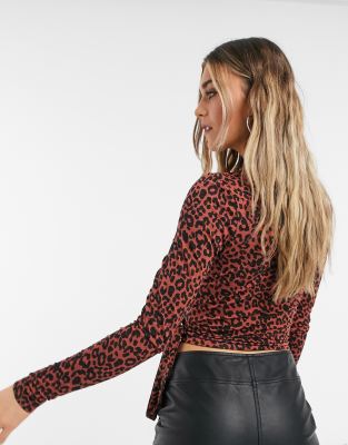 asos leopard print top