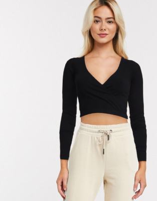 asos wrap top