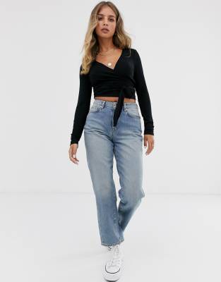 asos wrap top