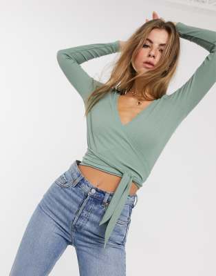 asos wrap top