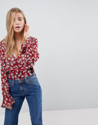 asos wrap top