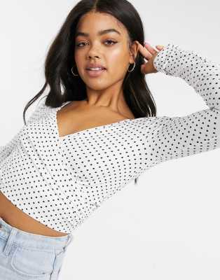 polka dot top asos