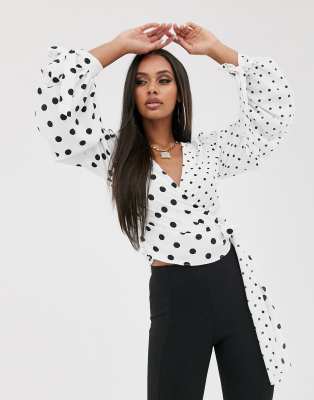 polka dot top asos